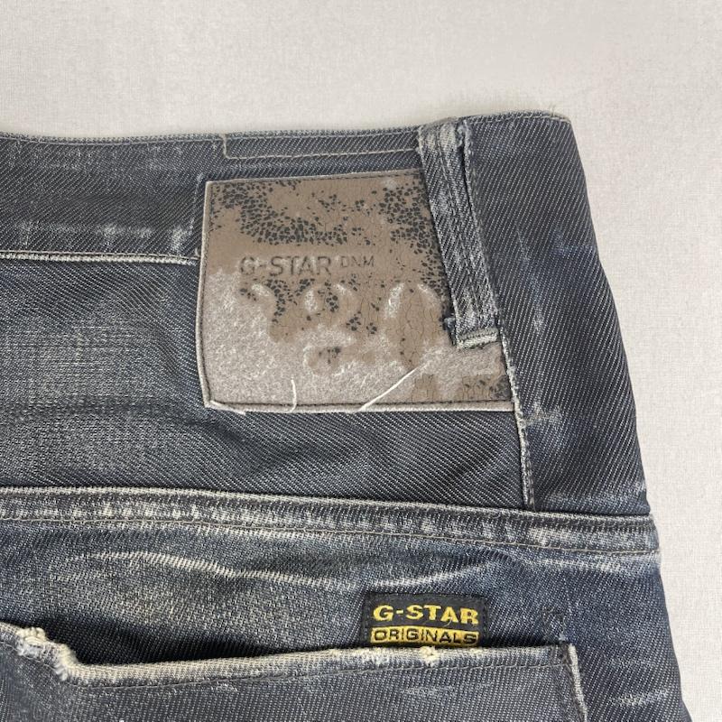 ジースターロゥ G-STAR RAW パンツ デニム、ジーンズ GS 刺繍 加工 ボタンフライ デニム パンツ 32インチ インディゴ / インディゴ / Indigo メンズ USED 古着 中古 50156669