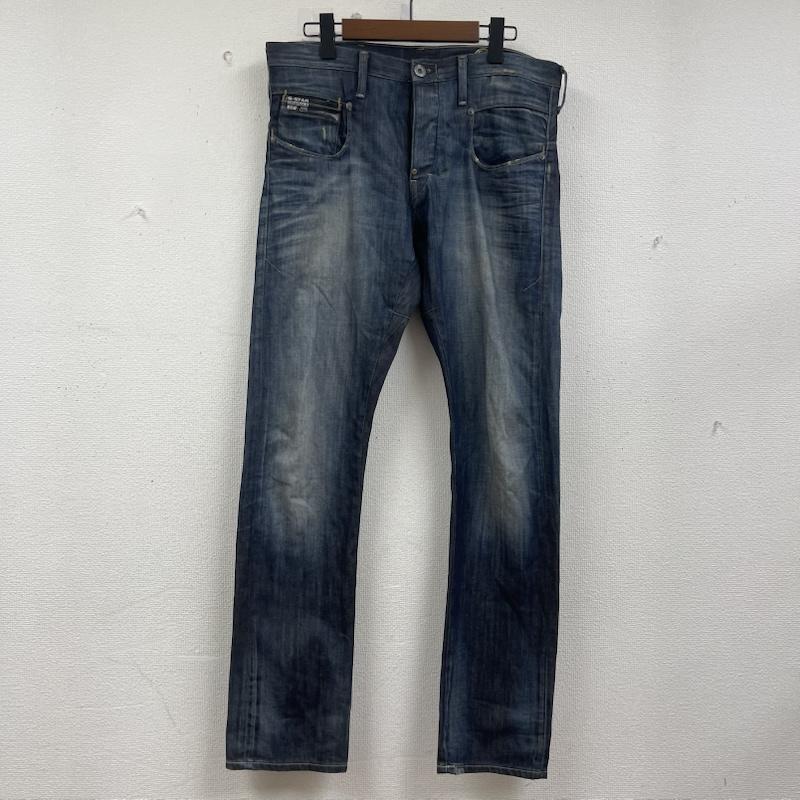 ジースターロゥ G-STAR RAW パンツ デニム、ジーンズ 色落ち加工 シンチバック ジーンズ ジーパン デニム パンツ 32インチ インディゴ / インディゴ / Indigo メンズ USED 古着 中古 50156675