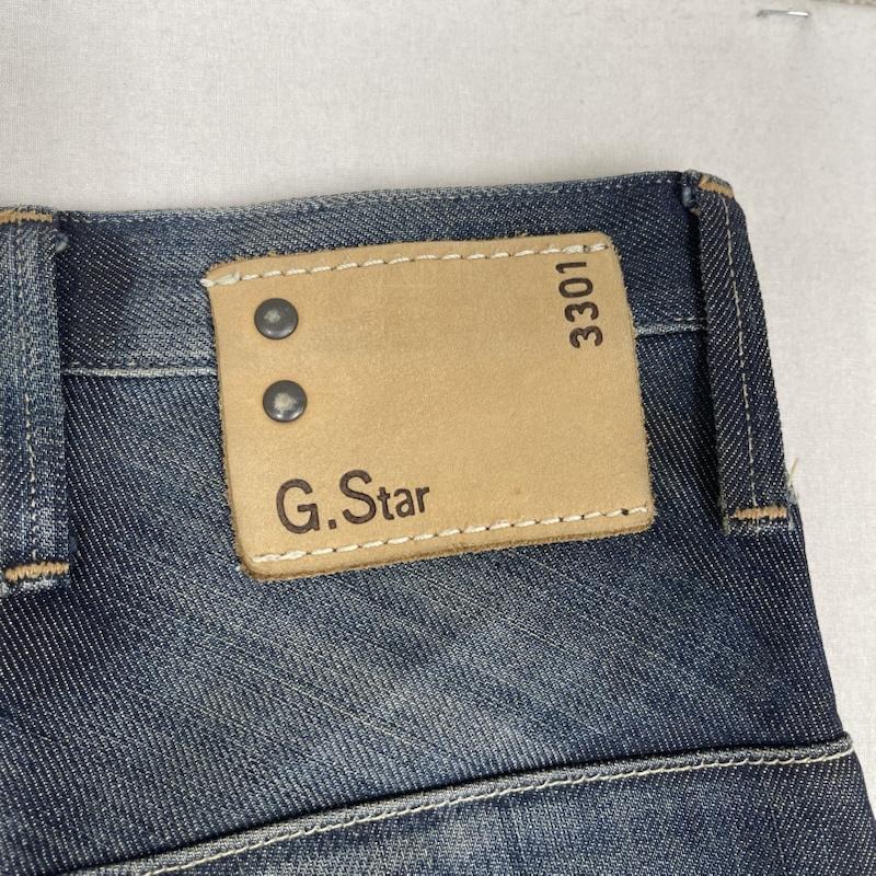 ジースターロゥ G-STAR RAW パンツ デニム、ジーンズ 色落ち加工 シンチバック ジーンズ ジーパン デニム パンツ 32インチ インディゴ / インディゴ / Indigo メンズ USED 古着 中古 50156675