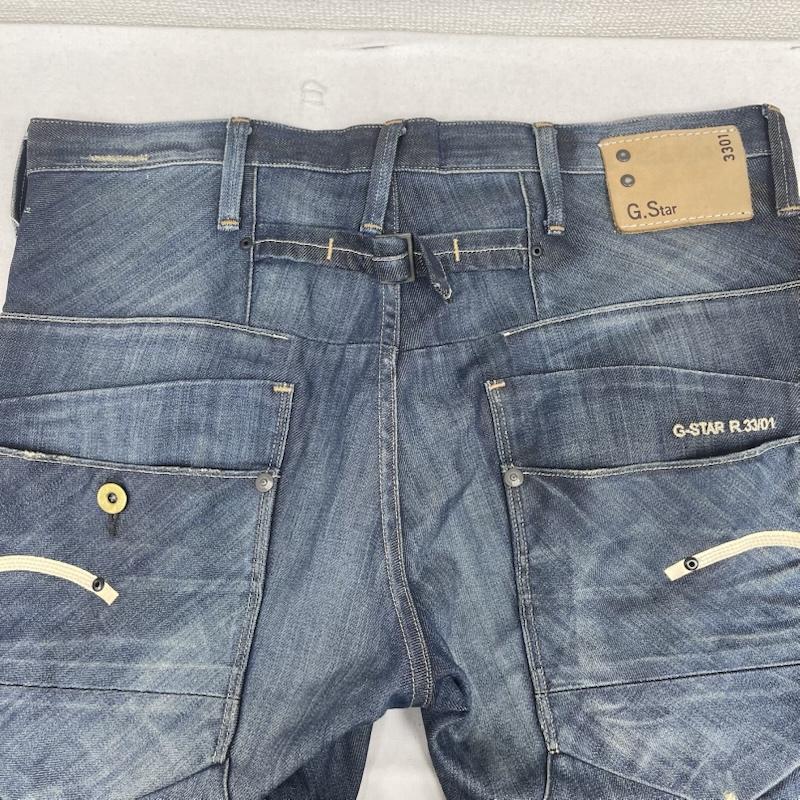 ジースターロゥ G-STAR RAW パンツ デニム、ジーンズ 色落ち加工 シンチバック ジーンズ ジーパン デニム パンツ 32インチ インディゴ / インディゴ / Indigo メンズ USED 古着 中古 50156675
