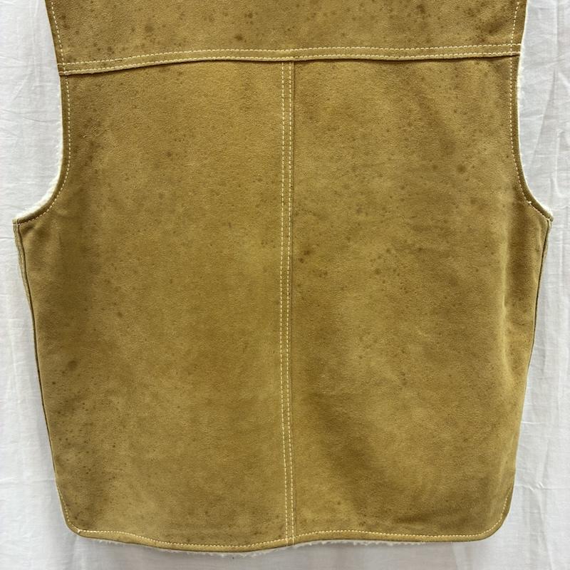 シアーズ SEARS ジャケット、上着 レザージャケット 70s スエード レザー 裏ボア ノーカラー スナップ ベスト ヴィンテージ L メンズ USED 古着 中古 50156730