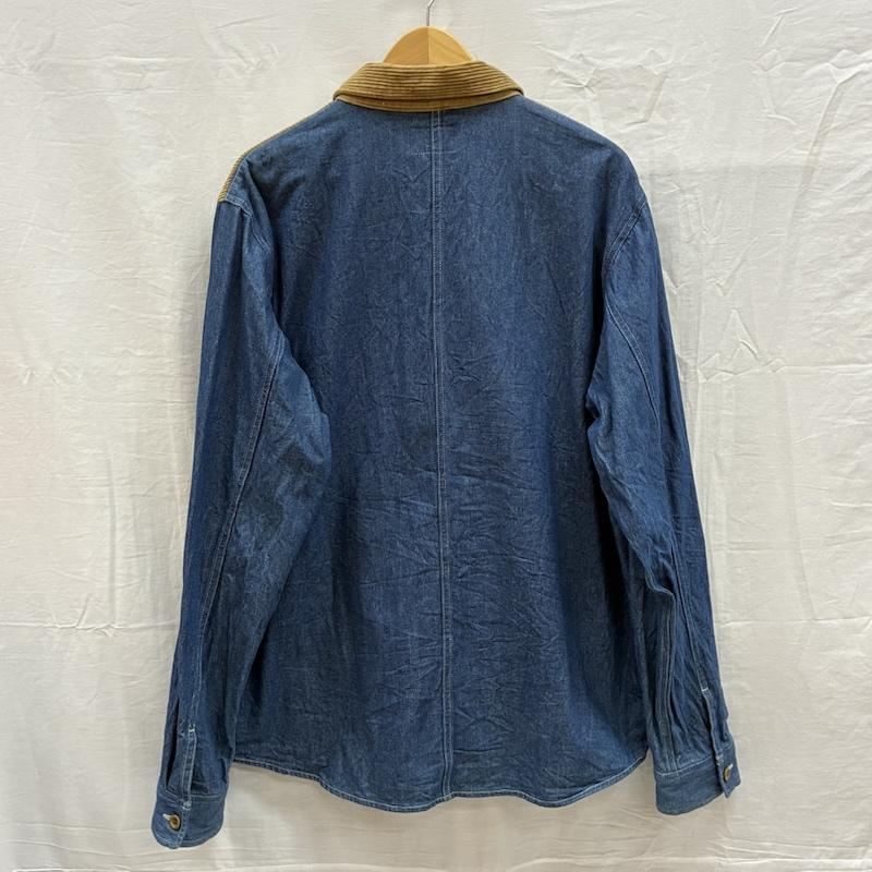 ステューシー STUSSY シャツ、ブラウス 長袖 20AW Cord Denim Mix コーデュロイ デニム 切替 シャツ 1110126 L ワンポイント X ロゴ、文字 メンズ USED 古着 中古 50156737