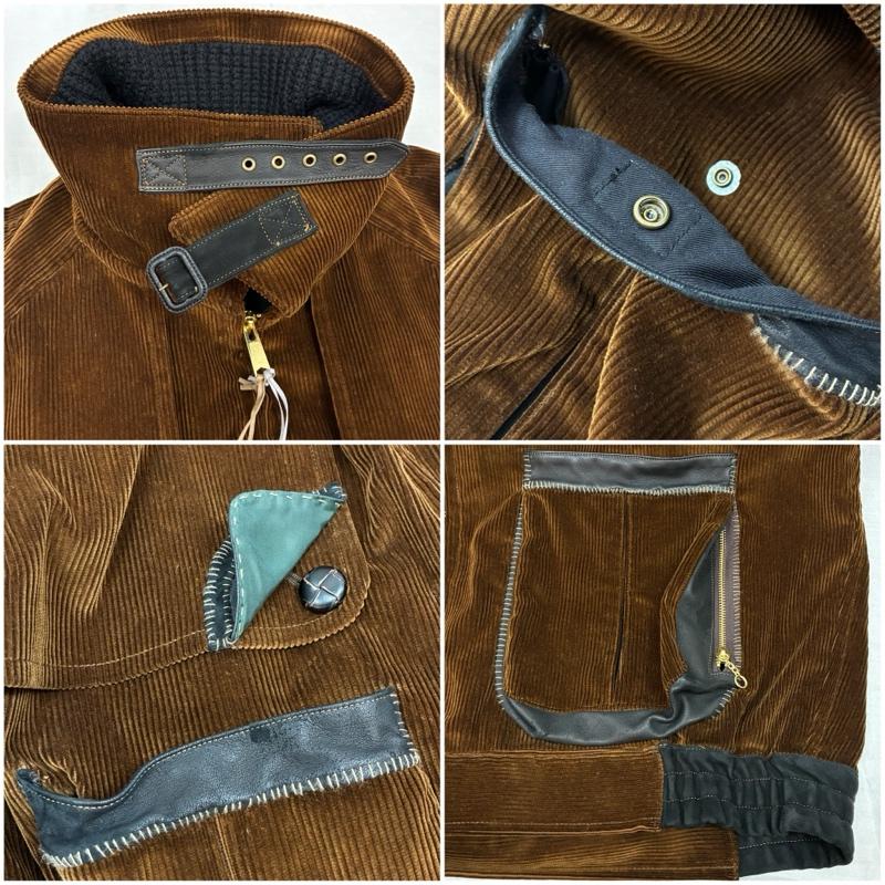 カラー kolor ジャケット、上着 ジャンパー、ブルゾン 25AW コーデュロイ ブルゾン 25WCM-G04103 タグ付き 3 茶 / ブラウン / brown X 黒 / ブラック / black メンズ USED 古着 中古 50156753