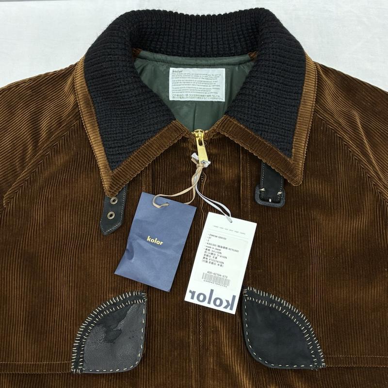 カラー kolor ジャケット、上着 ジャンパー、ブルゾン 25AW コーデュロイ ブルゾン 25WCM-G04103 タグ付き 3 茶 / ブラウン / brown X 黒 / ブラック / black メンズ USED 古着 中古 50156753