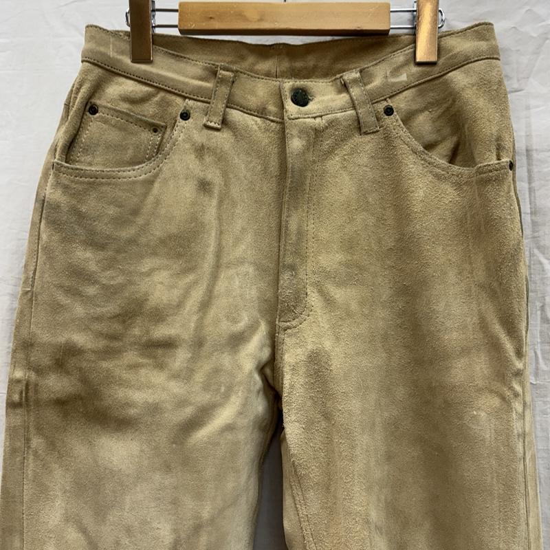 ビービーエイチクロッシング B.B.H.CLOTHING ボトムス ボトムス 90年代 ビンテージ 牛革 スエード カウレザー パンツ パキスタン製 33インチ ベージュ / ベージュ / beige メンズ USED 古着 中古 50156762