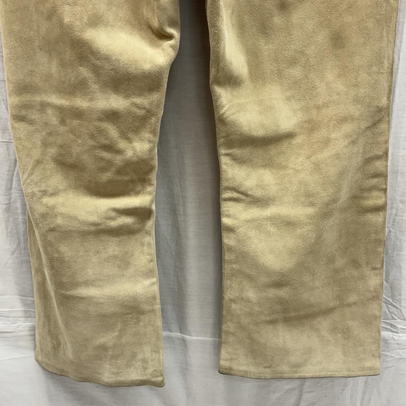 ビービーエイチクロッシング B.B.H.CLOTHING ボトムス ボトムス 90年代 ビンテージ 牛革 スエード カウレザー パンツ パキスタン製 33インチ ベージュ / ベージュ / beige メンズ USED 古着 中古 50156762
