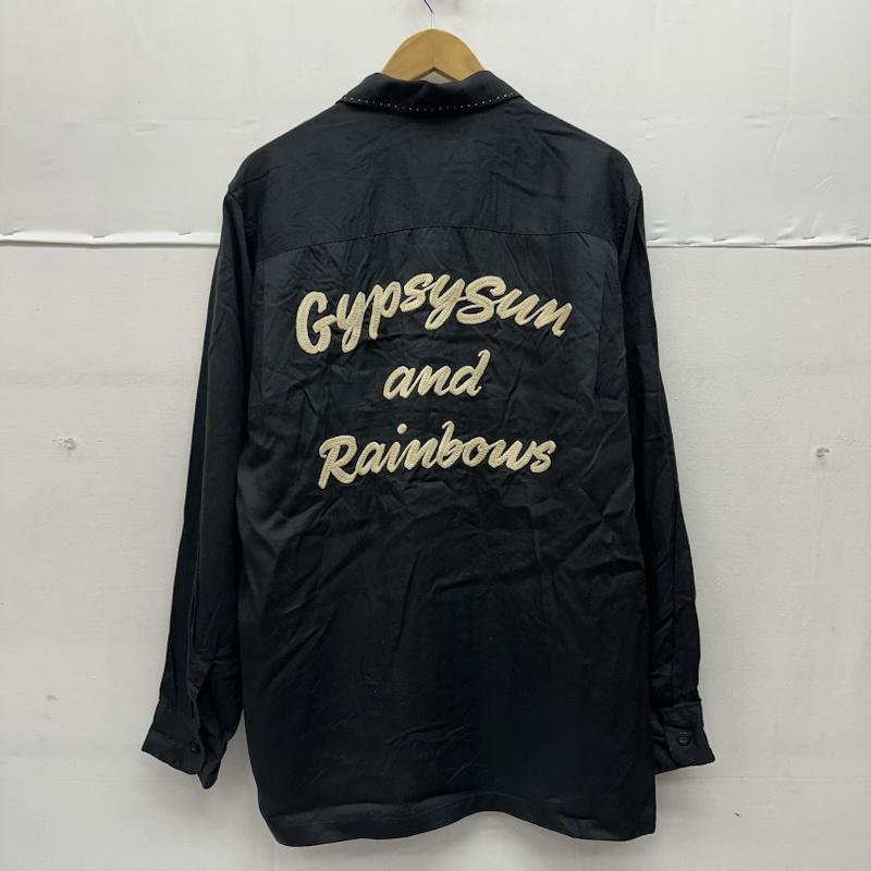 ヒステリックグラマー HYSTERIC GLAMOUR シャツ、ブラウス 長袖 初期 刺繍 オープンカラー ワーク シャツ 2AH-9900 FREE 黒 / ブラック / black メンズ USED 古着 中古 50156767