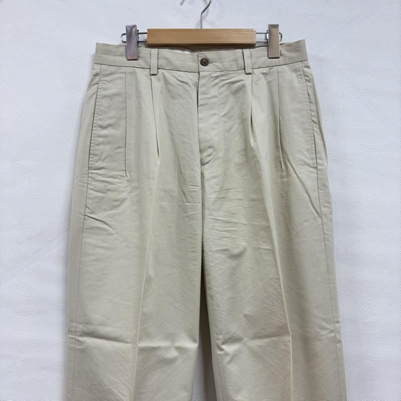 ブルックス ブラザーズ BROOKS BROTHERS パンツ チノパン 2タック チノパン カジュアル フォーマル パンツ ジッパーフライ 30インチ 無地 ナチュラル / ナチュラル / メンズ USED 古着 中古 50156776