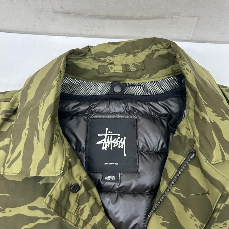 ステューシー STUSSY コート コート一般 nano universe 迷彩 カモフラ ナイロン コート NUC44CT0951HO M カーキオリーブ / カーキオリーブ / メンズ USED 古着 中古 50156785