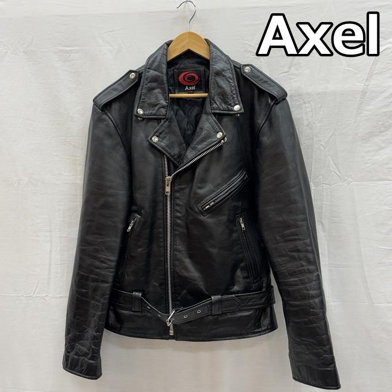 古着 USED ジャケット、上着 レザージャケット Axel アクセル バッファロー レザー ダブル ライダース ジャケット XXL 黒 / ブラック / black メンズ USED 古着 中古 50156802