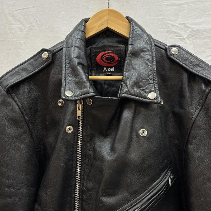 古着 USED ジャケット、上着 レザージャケット Axel アクセル バッファロー レザー ダブル ライダース ジャケット XXL 黒 / ブラック / black メンズ USED 古着 中古 50156802