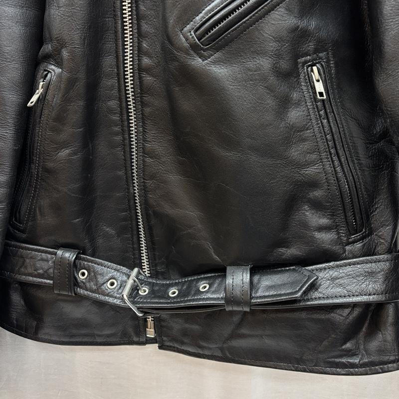 古着 USED ジャケット、上着 レザージャケット Axel アクセル バッファロー レザー ダブル ライダース ジャケット XXL 黒 / ブラック / black メンズ USED 古着 中古 50156802