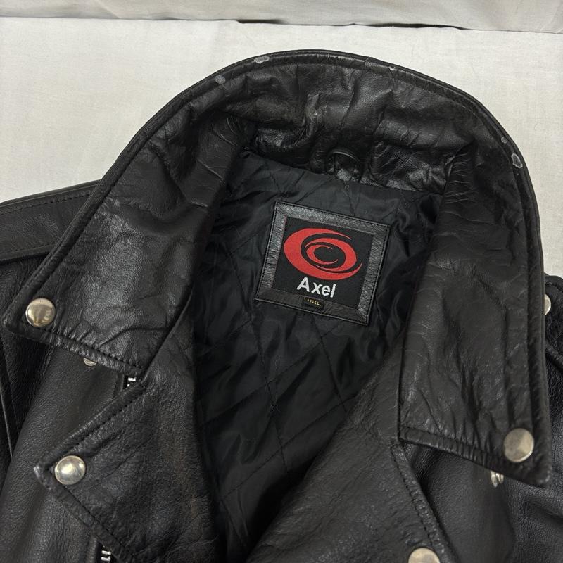 古着 USED ジャケット、上着 レザージャケット Axel アクセル バッファロー レザー ダブル ライダース ジャケット XXL 黒 / ブラック / black メンズ USED 古着 中古 50156802