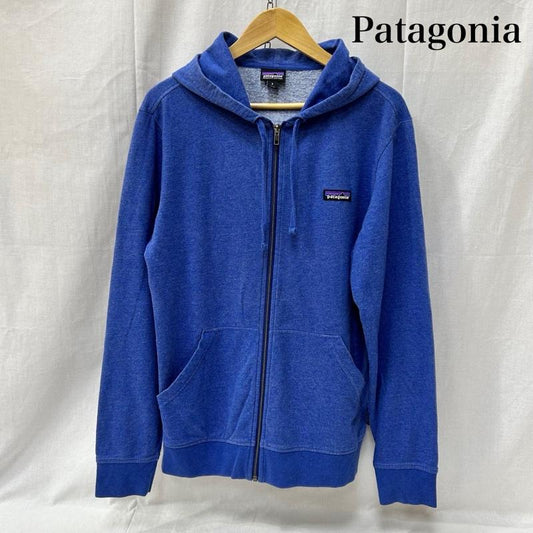 パタゴニア patagonia パーカー 長袖 M s P-6 Label LW Full-Zip Hoody blue S S ロゴ、文字 X ワンポイント 青 / ブルー / blue メンズ USED 古着 中古 50156813