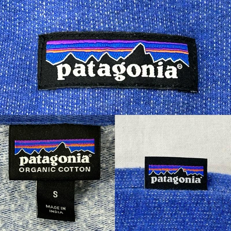 パタゴニア patagonia パーカー 長袖 M s P-6 Label LW Full-Zip Hoody blue S S ロゴ、文字 X ワンポイント 青 / ブルー / blue メンズ USED 古着 中古 50156813