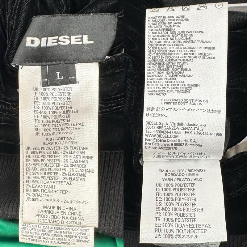 ディーゼル DIESEL ジャケット、上着 ジャンパー、ブルゾン サテン ベロア リバーシブル スカジャン L 緑 / グリーン / green X 黒 / ブラック / black メンズ USED 古着 中古 50156820
