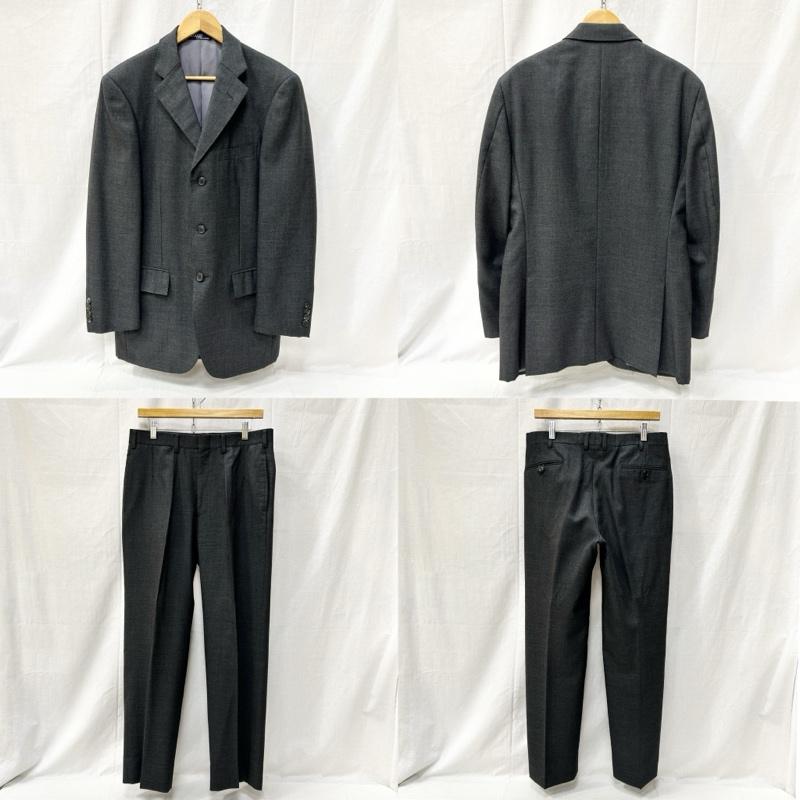 ポロバイラルフローレン Polo by RALPH LAUREN スーツ スーツ 無地 シングルスーツ ツーピース サイドベンツ ワンタックパンツ シングル チャコールグレー Y6 - 無地 灰 / グレー / gray メンズ USED 古着 中古 50156821