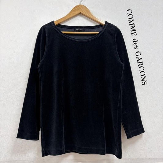 コムデギャルソン COMME des GARCONS カットソー 長袖 tricot ベロア 無地 カットソー - 無地 黒 / ブラック / black レディース USED 古着 中古 50156826