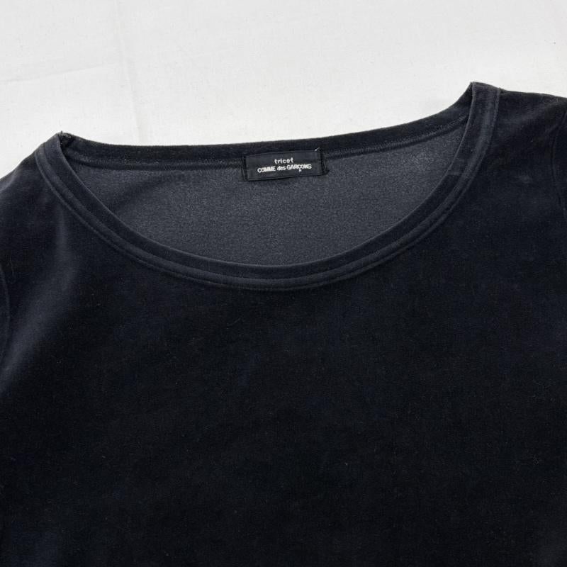 コムデギャルソン COMME des GARCONS カットソー 長袖 tricot ベロア 無地 カットソー - 無地 黒 / ブラック / black レディース USED 古着 中古 50156826