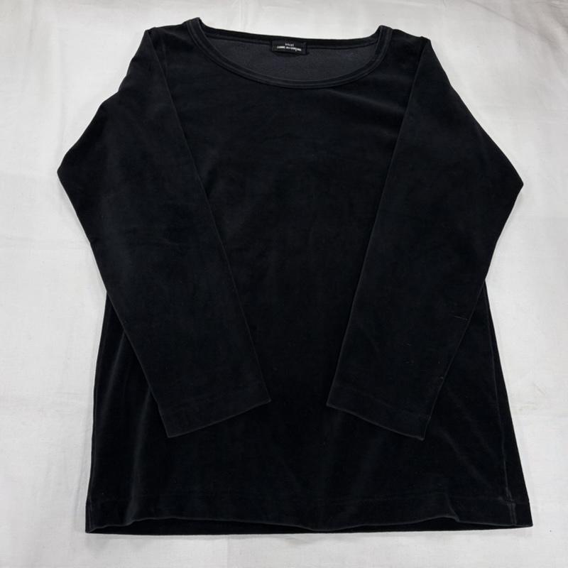 コムデギャルソン COMME des GARCONS カットソー 長袖 tricot ベロア 無地 カットソー - 無地 黒 / ブラック / black レディース USED 古着 中古 50156826