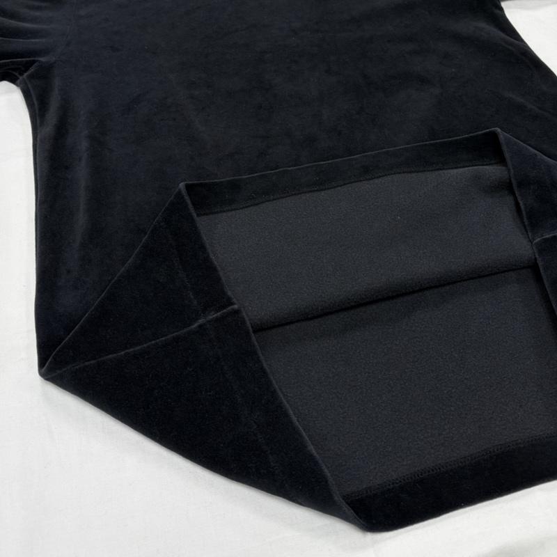 コムデギャルソン COMME des GARCONS カットソー 長袖 tricot ベロア 無地 カットソー - 無地 黒 / ブラック / black レディース USED 古着 中古 50156826