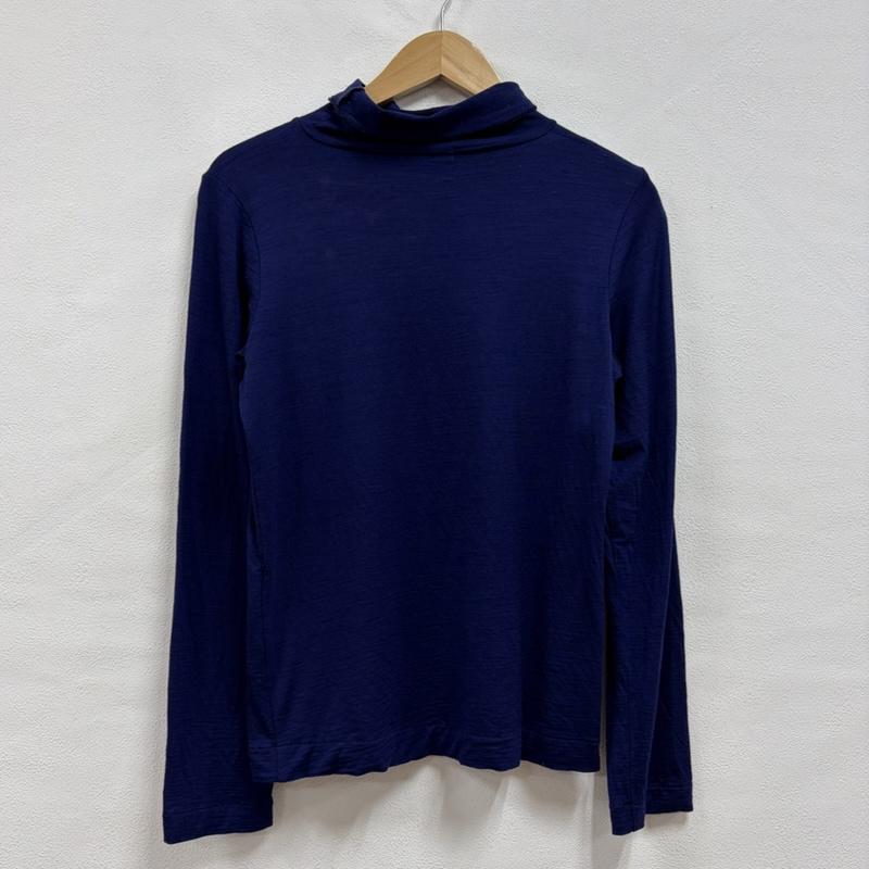コムデギャルソン COMME des GARCONS カットソー 長袖 tricot トリコ タートルネック ベロア 切替 カットソー - 無地 紺 / ネイビー / navy レディース USED 古着 中古 50156827