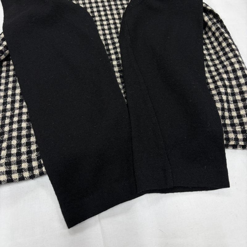 コムデギャルソン COMME des GARCONS ニット、セーター 長袖 tricot トリコ クルーネック 薄手 ニット カットソー ギンガムチェック ロンT - チェック 黒 / ブラック / black X アイボリー / アイボリー / レディース USED 古着 中古 50156828