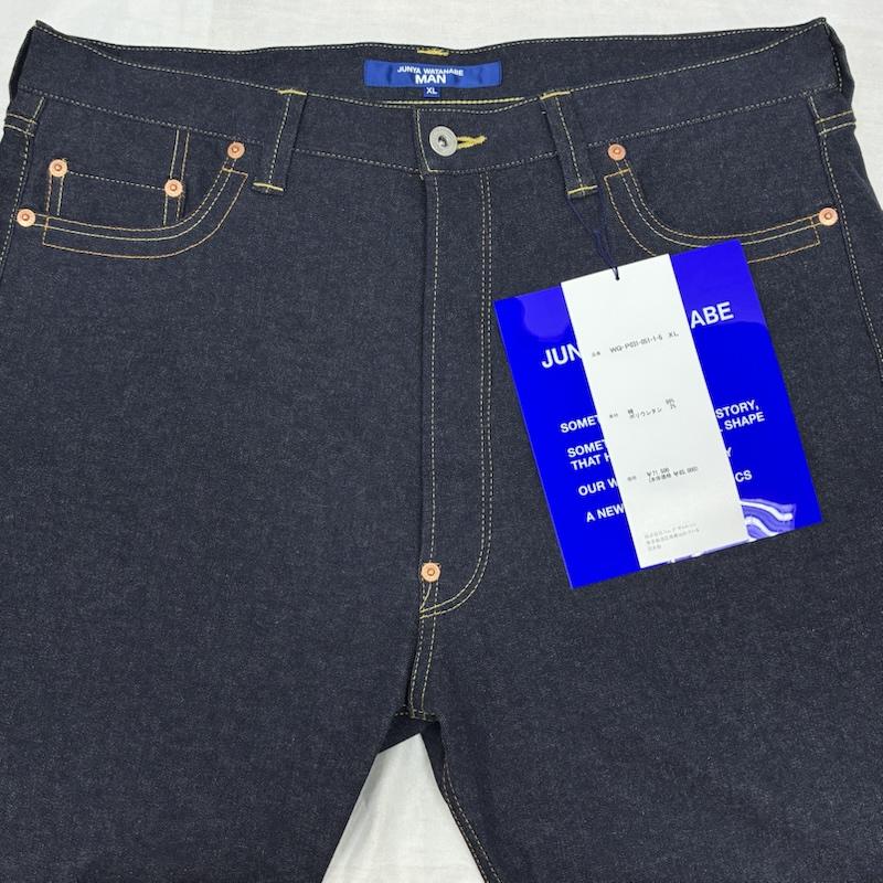 ジュンヤワタナベマン JUNYA WATANABE MAN パンツ デニム、ジーンズ COMME des GARCONS 26ss ストレッチ ルーズ ストレート デニム パンツ シンチバック WQ-P031 XL インディゴ / インディゴ / Indigo メンズ USED 古着 中古 50156829