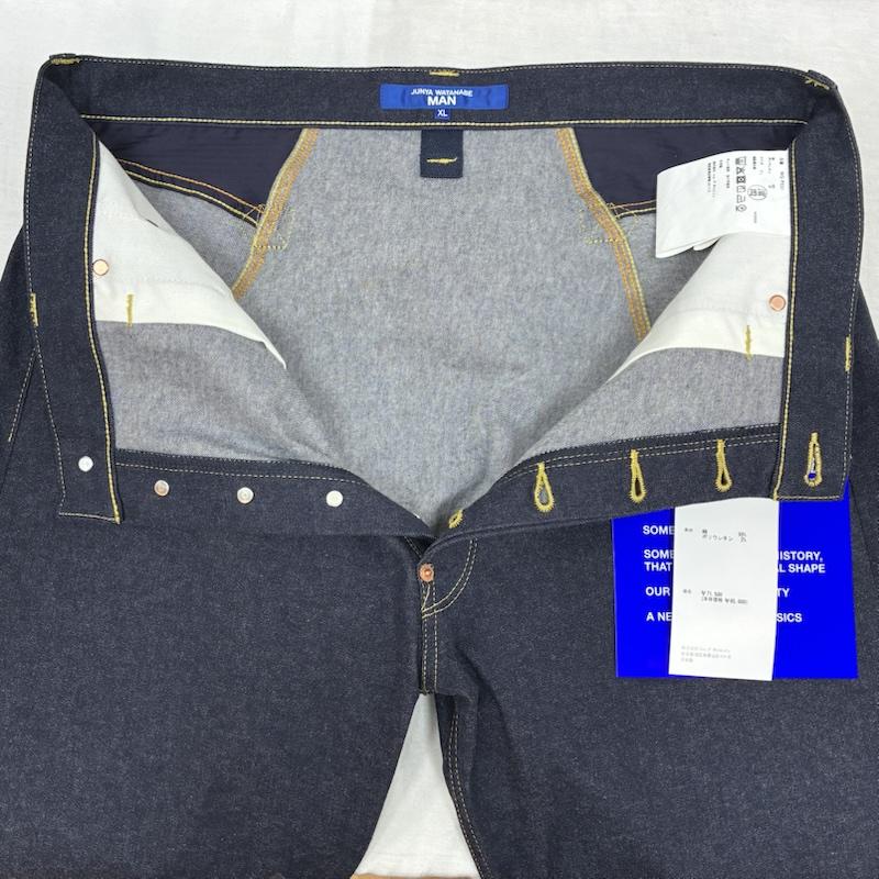 ジュンヤワタナベマン JUNYA WATANABE MAN パンツ デニム、ジーンズ COMME des GARCONS 26ss ストレッチ ルーズ ストレート デニム パンツ シンチバック WQ-P031 XL インディゴ / インディゴ / Indigo メンズ USED 古着 中古 50156829