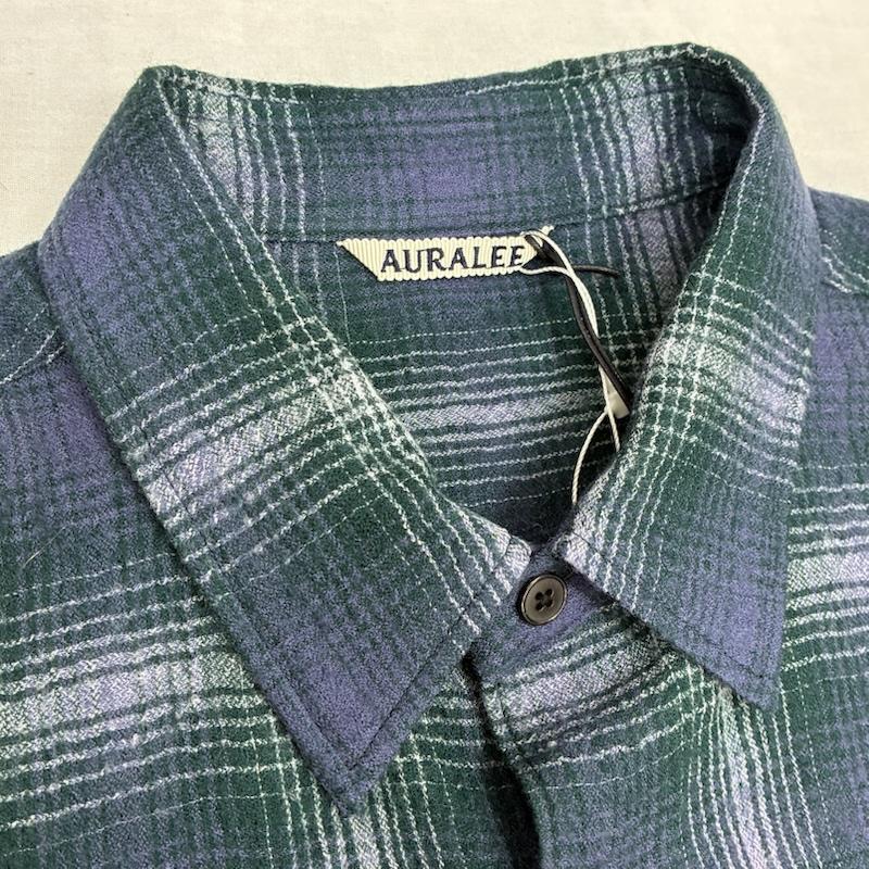 オーラリー AURALEE シャツ、ブラウス 長袖 25AW AIRY WOOL CHECK SHIRT エアリー ウール チェック シャツ A25AS01WN 5 チェック メンズ USED 古着 中古 50156832