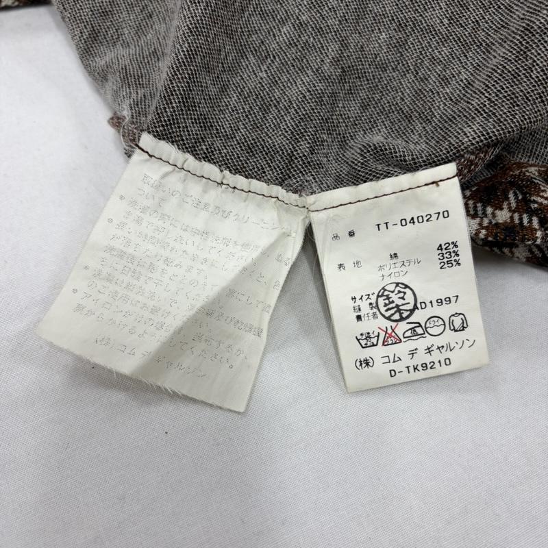 コムデギャルソン COMME des GARCONS カットソー 長袖 tricot トリコ クルーネック チェック デザイン 切替 長袖 カットソー ロンT - チェック 茶 / ブラウン / brown X 黒 / ブラック / black X ベージュ / ベージュ / beige レディース USED 古着 中古 50156833