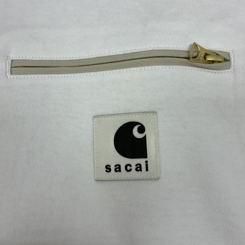 サカイ Sacai Tシャツ 半袖 26ss Carhartt カーハート コラボ 26-01092S コットン ジャージー クルーネック Tシャツ 4 ロゴ、文字 白 / ホワイト / white メンズ USED 古着 中古 50156835