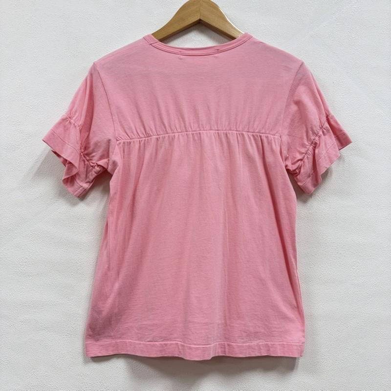 コムデギャルソン COMME des GARCONS Tシャツ 半袖 クルーネック シャーリング 半袖 Tシャツ フリル スリーブ カットソー シングルステッチ - 無地 桃 / ピンク / pink レディース USED 古着 中古 50156836