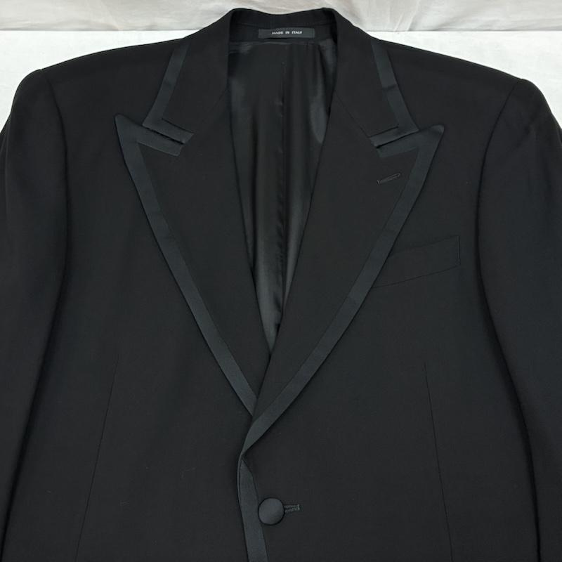 エンポリオアルマーニ EMPORIO ARMANI スーツ スーツ レーヨン ウール パイピング テーラード ジャケット スラックス セットアップ スーツ イタリア製 - 黒 / ブラック / black メンズ USED 古着 中古 50156858