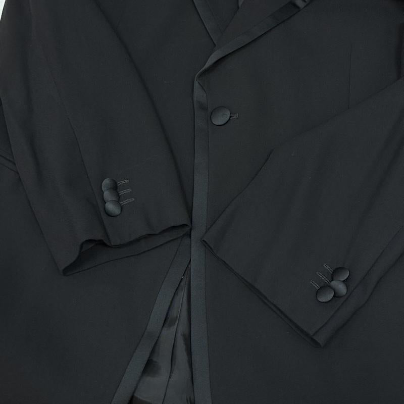 エンポリオアルマーニ EMPORIO ARMANI スーツ スーツ レーヨン ウール パイピング テーラード ジャケット スラックス セットアップ スーツ イタリア製 - 黒 / ブラック / black メンズ USED 古着 中古 50156858