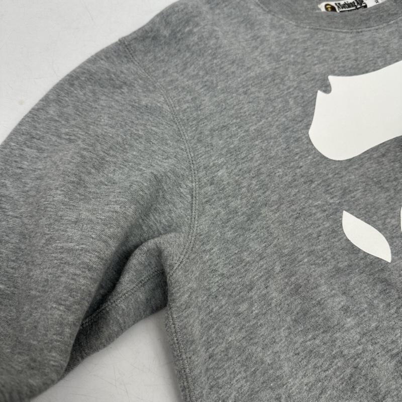 アベイシングエイプ A BATHING APE トレーナー 長袖 大猿 プリント クルーネック スウェット 004SWC701007X XL 灰 / グレー / gray メンズ USED 古着 中古 50156860