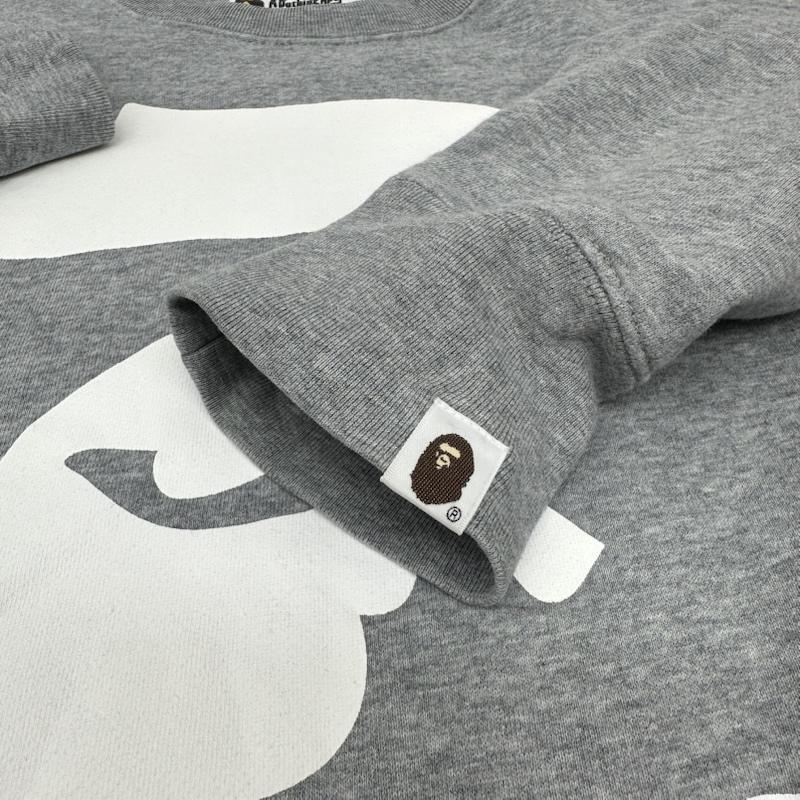 アベイシングエイプ A BATHING APE トレーナー 長袖 大猿 プリント クルーネック スウェット 004SWC701007X XL 灰 / グレー / gray メンズ USED 古着 中古 50156860