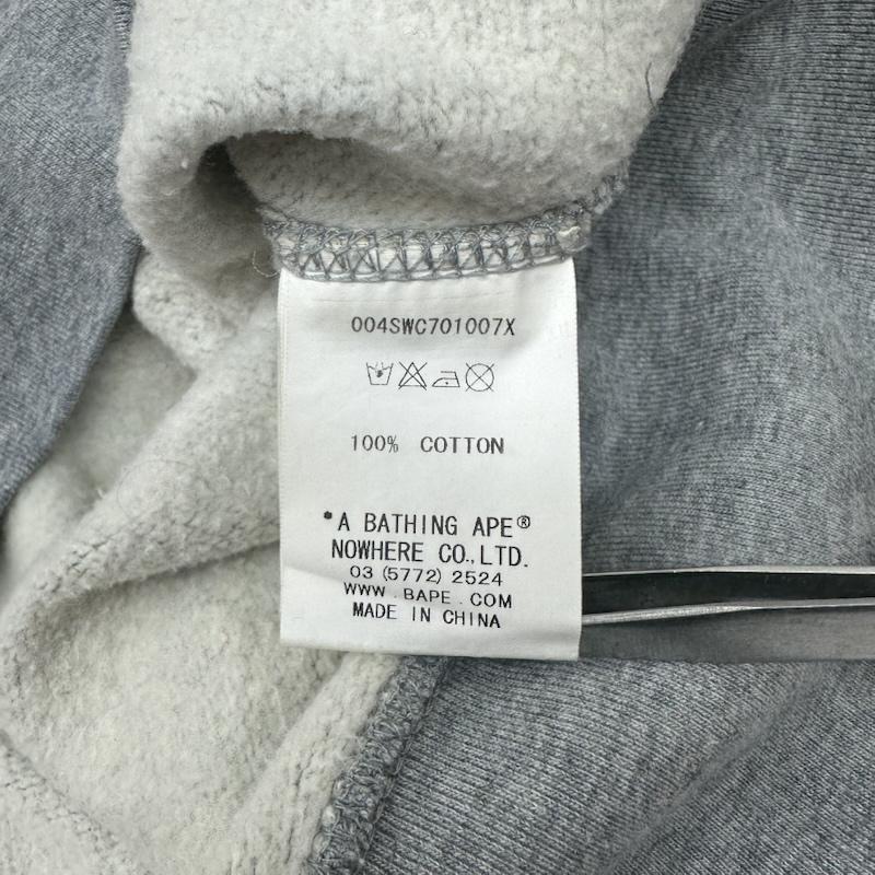 アベイシングエイプ A BATHING APE トレーナー 長袖 大猿 プリント クルーネック スウェット 004SWC701007X XL 灰 / グレー / gray メンズ USED 古着 中古 50156860
