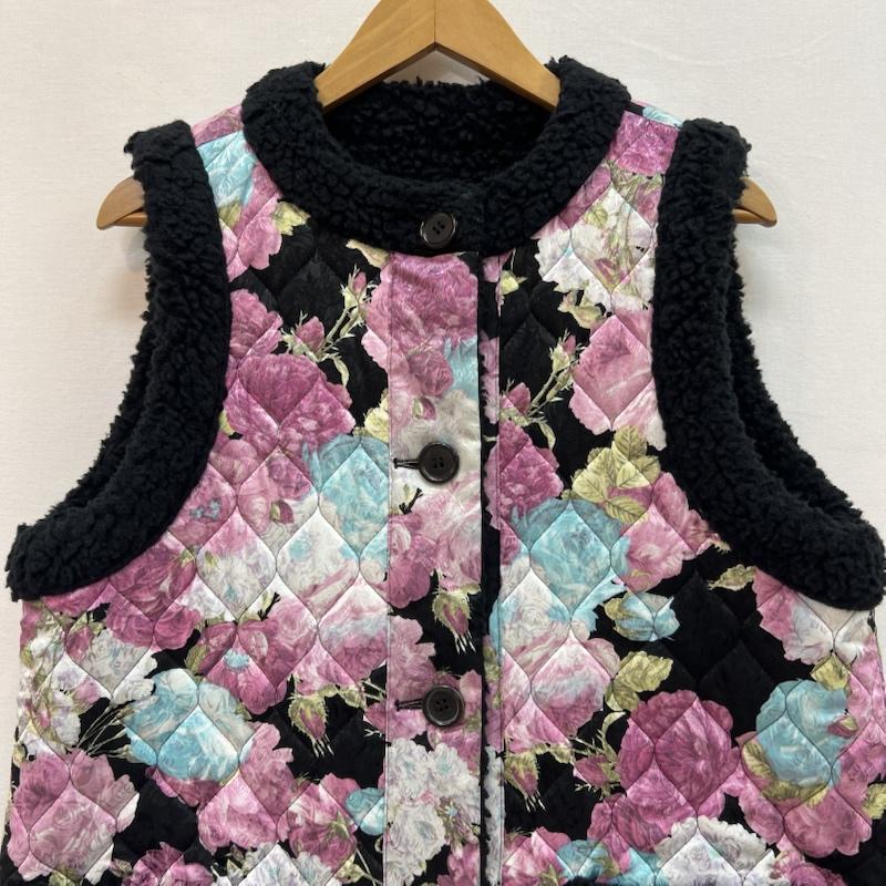 ノワール ケイニノミヤ noir kei ninomiya ジャケット、上着 ジャンパー、ブルゾン 花柄 ボア リバーシブル キルティング ベスト 3J-V006 S レディース USED 古着 中古 50156871