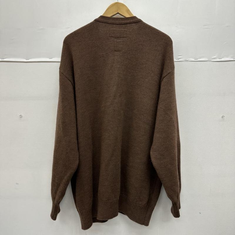 ワコマリア WACKO MARIA カーディガン 長袖 24SS HIGH TIMES ロゴ 刺繍 ニット カーディガン M 茶 / ブラウン / brown メンズ USED 古着 中古 50156872