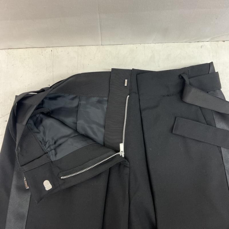 サカイ Sacai パンツ スラックス スーチング ワイド スラックス 22-06044 1 黒 / ブラック / black レディース USED 古着 中古 50156877