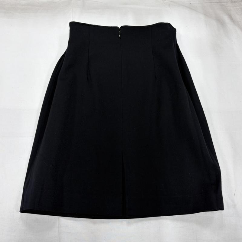 クリスチャンディオール Christian Dior スカート ミニスカート バックル タイト ミニ スカート スリット M 無地 黒 / ブラック / black X 金 / ゴールド / gold color レディース USED 古着 中古 50156882