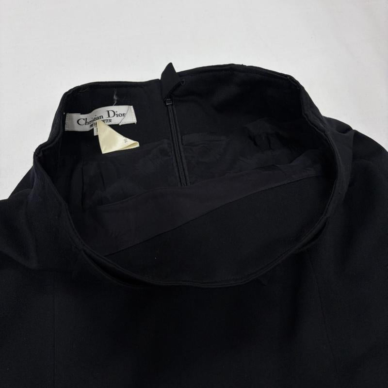 クリスチャンディオール Christian Dior スカート ミニスカート バックル タイト ミニ スカート スリット M 無地 黒 / ブラック / black X 金 / ゴールド / gold color レディース USED 古着 中古 50156882