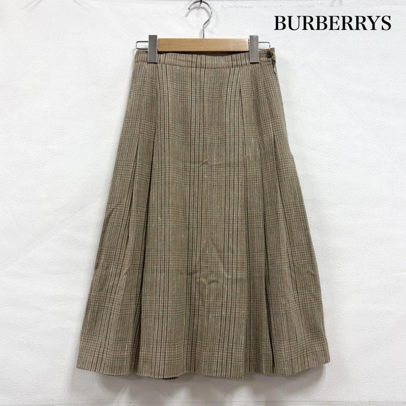 バーバリーズ BURBERRYS スカート ひざ丈スカート チェック プリーツスカート - チェック ベージュ / ベージュ / beige レディース USED 古着 中古 50156887