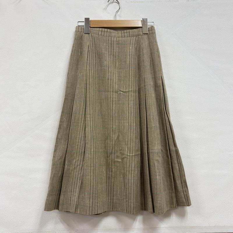 バーバリーズ BURBERRYS スカート ひざ丈スカート チェック プリーツスカート - チェック ベージュ / ベージュ / beige レディース USED 古着 中古 50156887