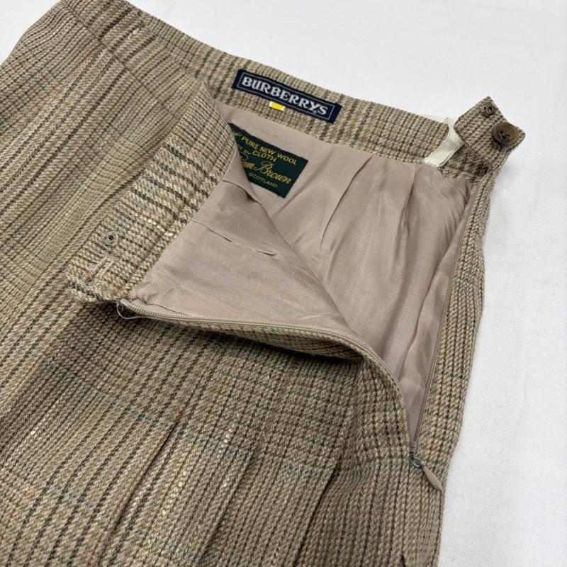 バーバリーズ BURBERRYS スカート ひざ丈スカート チェック プリーツスカート - チェック ベージュ / ベージュ / beige レディース USED 古着 中古 50156887