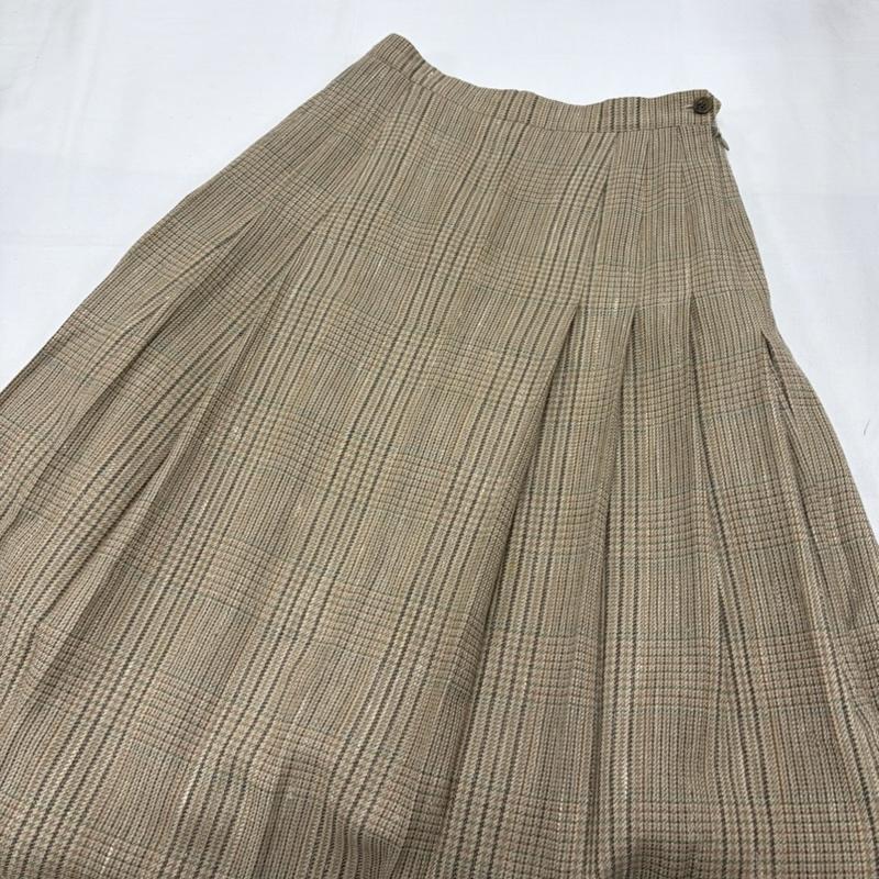 バーバリーズ BURBERRYS スカート ひざ丈スカート チェック プリーツスカート - チェック ベージュ / ベージュ / beige レディース USED 古着 中古 50156887