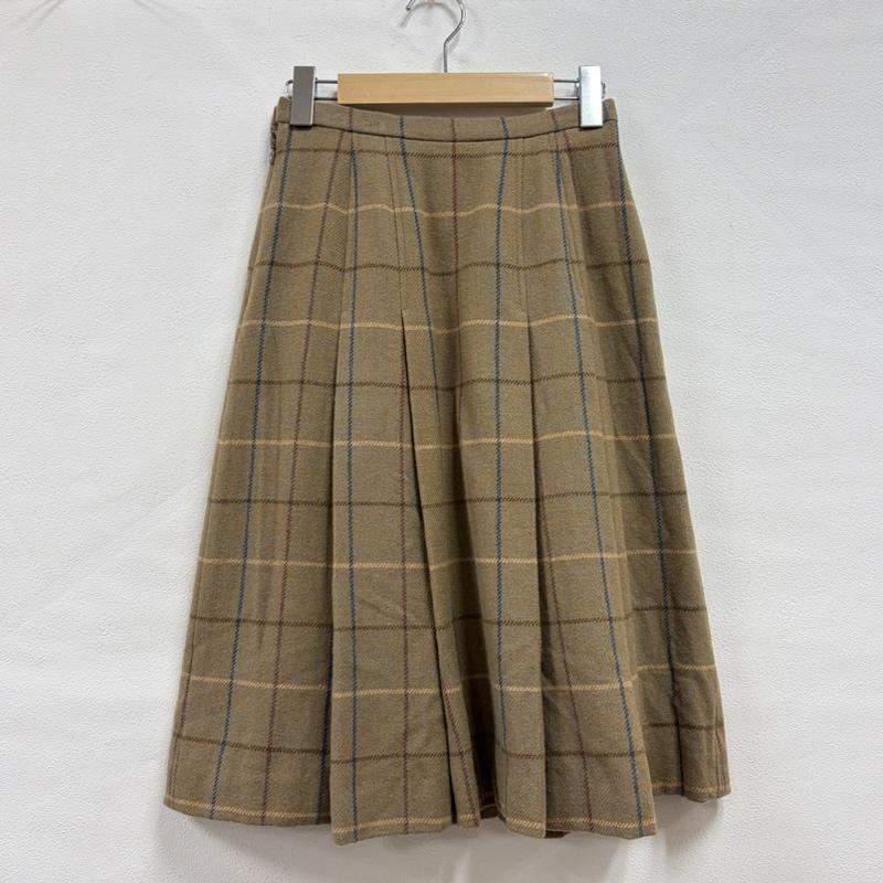 バーバリーズ BURBERRYS スカート ひざ丈スカート チェック プリーツ スカート - チェック ベージュ / ベージュ / beige レディース USED 古着 中古 50156889