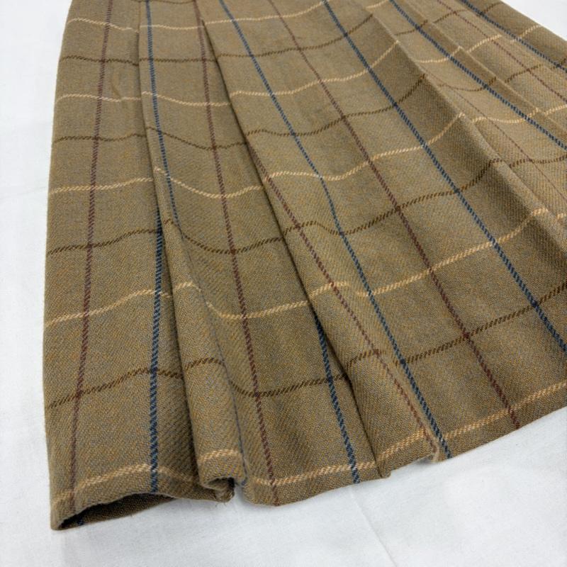 バーバリーズ BURBERRYS スカート ひざ丈スカート チェック プリーツ スカート - チェック ベージュ / ベージュ / beige レディース USED 古着 中古 50156889