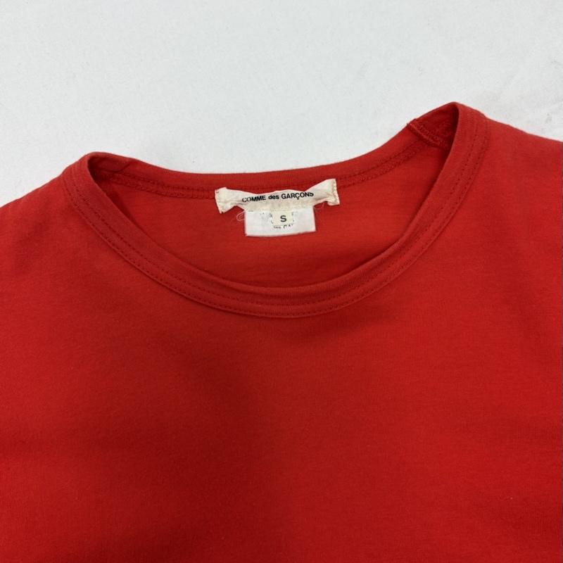 コムデギャルソン COMME des GARCONS Tシャツ 半袖 袖フリル 半袖 カットソー Tシャツ S 無地 赤 / レッド / red レディース USED 古着 中古 50156893